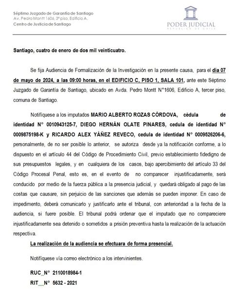 Fijan Fecha Para Formalizar Al General Director De Carabineros Junto A