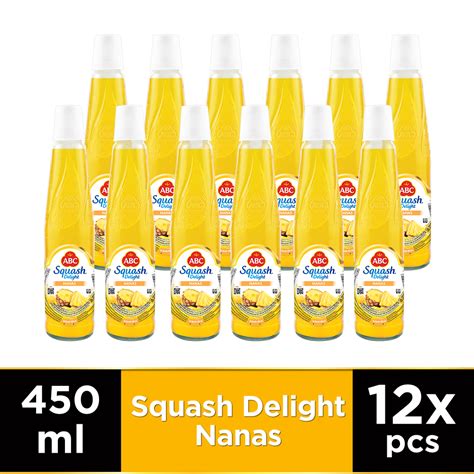 Abc Sirup Squash Delight Nanas 450 Ml Multi Pack 12 Pcs Lazada