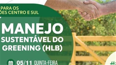 Evento Online De Manejo Sustent Vel Do Greening