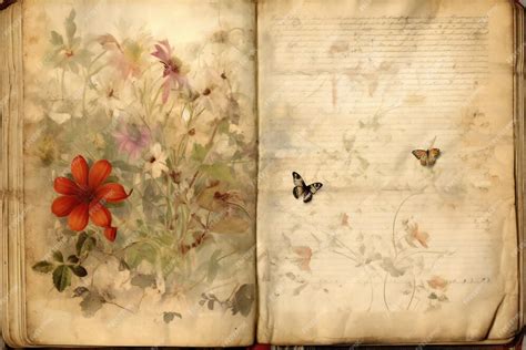 antique romance journal paper texture premium ai generated image