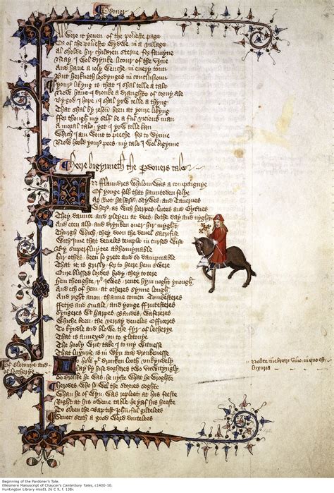 Chaucer Pardoners Tale Canterbury Tales Study Resources