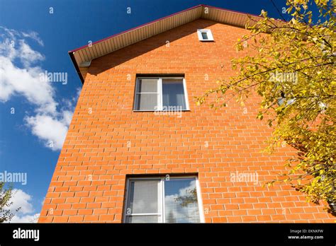 Brick House Facade Stock Photo Alamy