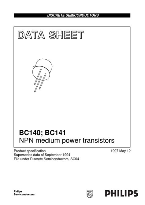 Bc140 16 Datasheet Pdf Npn Medium Power Transistor