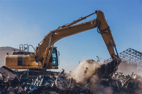 Excavator Working On A Demolition Site DLZ