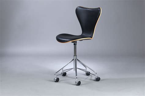 Arne Jacobsen Kontorstol Syveren Model M Rkbejset Eg