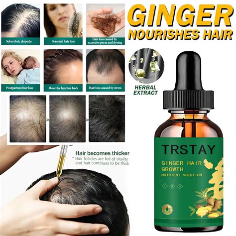 Ginger Hair Growth Essence Oil Nutrient Fast Growing Hair Prevent Hair