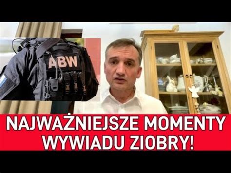 NAJWAŻNIEJSZE MOMENTY WYWIADU ZIOBRY JEST PO CIĘŻKIEJ OPERACJI MÓWI O