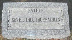 Rev Hans Jurgen Theodore Theodore Thormaehlen M Morial