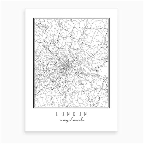 London England Street Map Art Print By Typologie Paper Co Fy