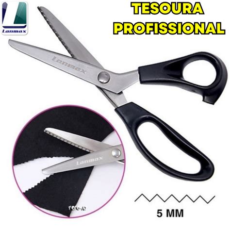 Tesoura Picotar Profissional Escalope Papel Zig Zag Artesanato Tecido