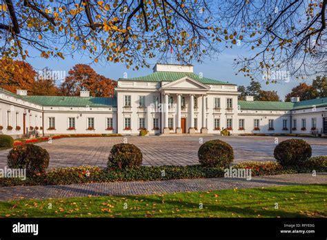 Belweder Palace in Warsaw, Poland, classical style building, former ...