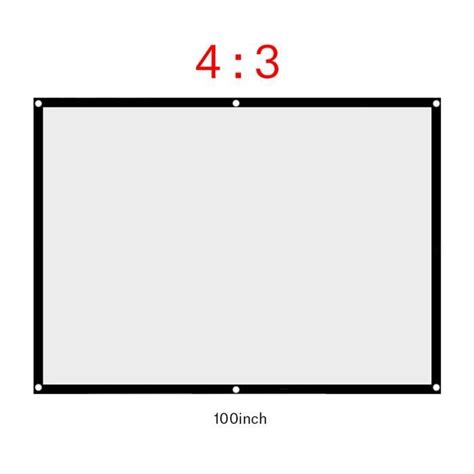 Vvikizy Rideau De Projecteur Rideau De Projection Blanc Pliable Et