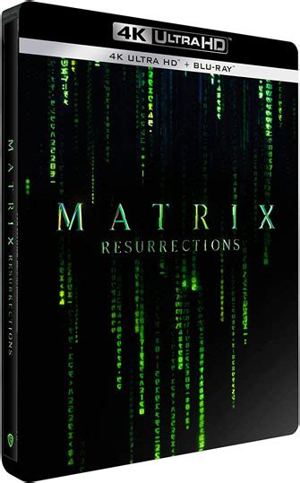 Matrix Resurrections Steelbook Collector Coffret Blu Ray 4K Ultra HD