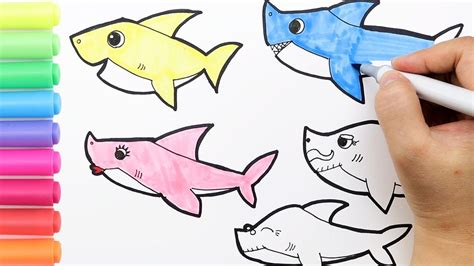 Baby Shark Family Coloring Pages Printable