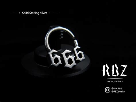 Goth 666 Pentagram Septum Ring Septum Ring 18g Satanic Etsy Septum