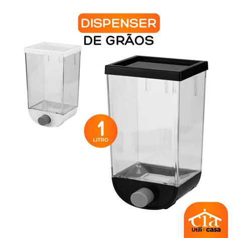 Dosador Dispenser 1 Litro Para Grãos Cereais Armazenamento de Alimentos