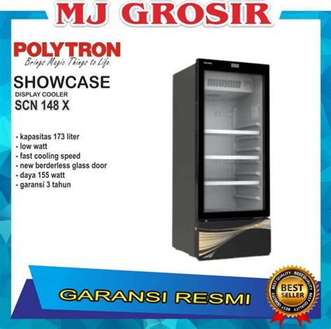 Jual Showcase Polytron Scn 148 X 3 Rak Display Cooler Kulkas Low Watt