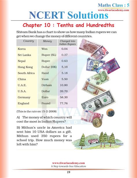 Ncert Solutions For Class 5 Maths Chapter 10 Tenths And Hundredths