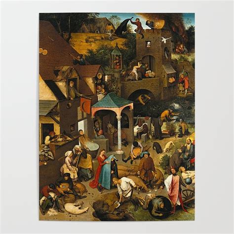 Pieter Bruegel The Elder Netherlandish Proverbs Painting Poster By