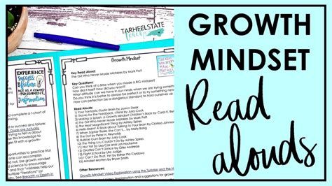 List Of Read Alouds For Teaching Growth Mindset — Tarheelstate Teacher Teaching Growth Mindset