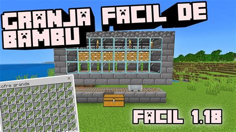 Granja de Bambú Fácil Para Minecraft Bedrock 1 20 1 19 1 18 PE XBOX