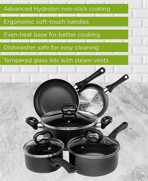 Ecolution Aluminum 8 Piece Evolve Non Stick Cookware Set Macy S