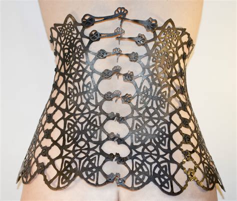 Metal Corset Ellen Durkan Fashion Metal Dress Burning Man Fashion