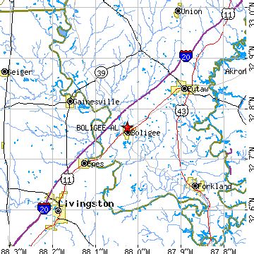 Boligee, Alabama (AL) ~ population data, races, housing & economy