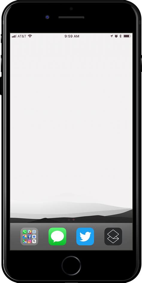 minimalist iphone home screen layout