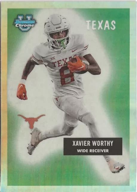 Bowman Chrome University Xavier Worthy R Fracteur Sp Rc Bf