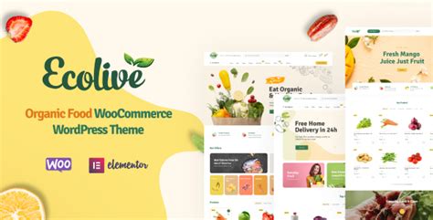 Ecolive Organic Food Woocommerce Wordpress Theme Gplcode Net