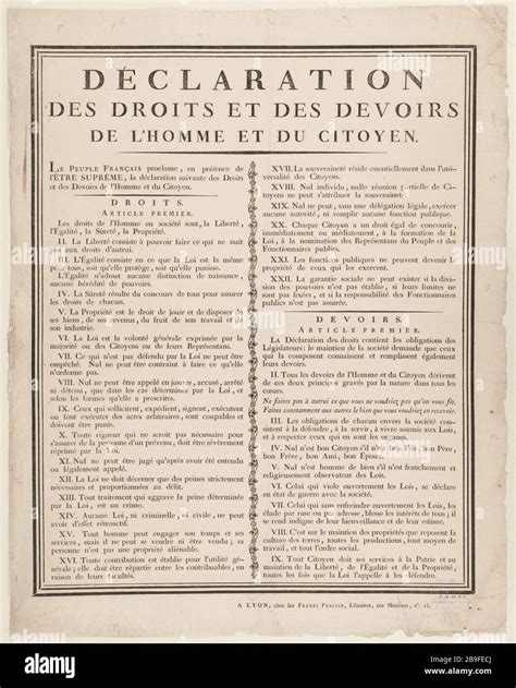 Declaration Of Rights And Duties Of Man And Citizen Anonyme Déclaration Des Droits Et Des