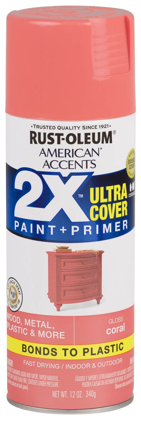 2 Pack Value Rust Oleum American Accents Ultra Cover 2x Gloss Coral