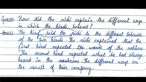 Class 6 English Chapter 1 The Tale Of Two Birds Ques Ans Explanation Ncert A Pact With The