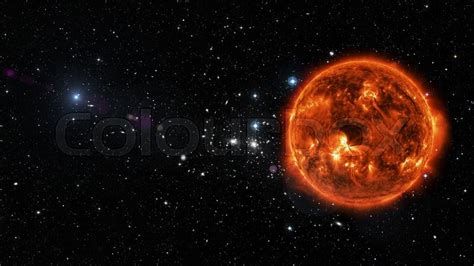 View Of Sun In Outer Space In A Star Stock Image Colourbox