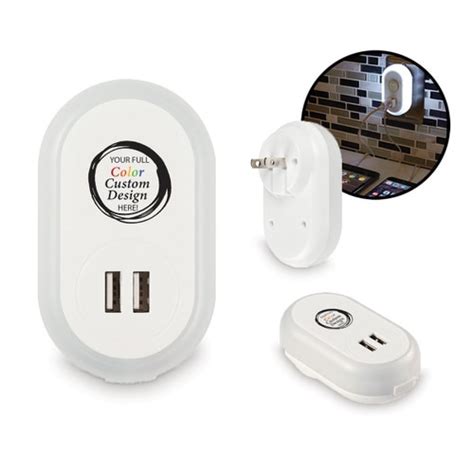 Custom Plug-In LED Light w/ USB Ports | Promotional Teacher Gifts at ...