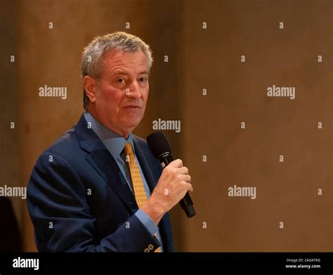 New York Ny December Mayor Bill De Blasio Makes