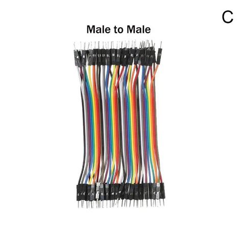 40pcs Breadboard Jumper Wires 10cm Optional Wire Dupont Cable Assorted