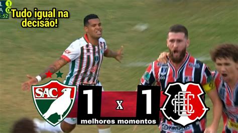 DECISÃO FICA PARA O SEGUNDO JOGO SALGUEIRO 1 X 1 SANTA CRUZ