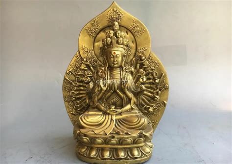 Estatua De Kwan Yin Avalokitesvara Guanyin De Lat N Tallado De