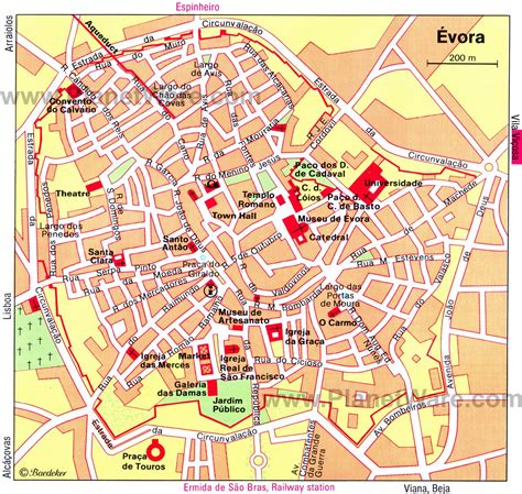 Portugal Evora Map