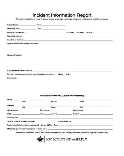 2025 Incident Report Form Fillable Printable Pdf And Forms Handypdf