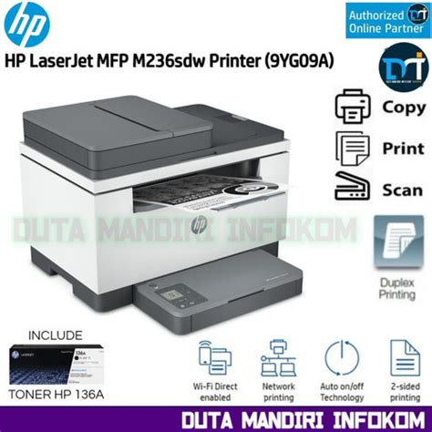 Promo Hp Laserjet Mfp M236sdw Aio Print Scan Copy Adf Wireless Mono Printer Cicil 0 3x