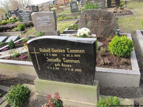 Grab Von Rudolf Gerdes Tammen 07 07 1905 25 02 1974 Friedhof Osteel