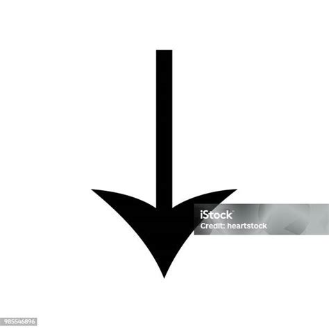 Down Arrow Icon Vector Icon Simple Element Illustration Down Arrow