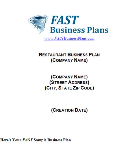 32 Free Restaurant Business Plan Templates In Word Excel Pdf