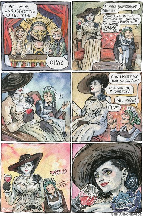 Lady Dimitrescu is endlessly bemused by her surviving maid (OC) : r