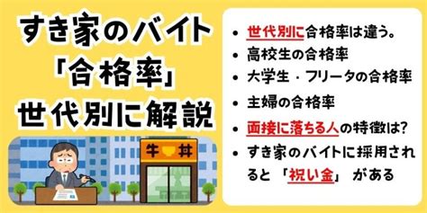 すき家のバイト合格率【要注意！】99％すき家のバイト面接に落ちる人の特徴 仕事ヤロウ｜novac お仕事研究所