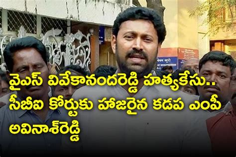 వైఎస్ వివేకానందరెడ్డి హత్యకేసు సీబీఐ కోర్టుకు హాజరైన కడప ఎంపీ అవినాశ్