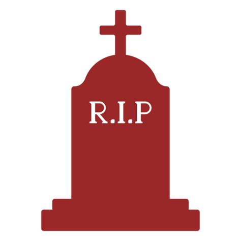 Diseño PNG Y SVG De Descanse En Paz Cruz Silueta Lápida Para Camisetas